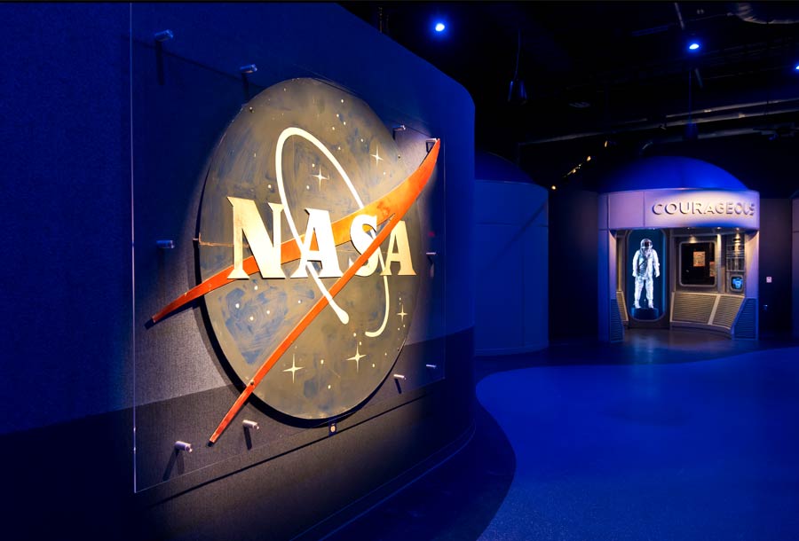 hand-painted NASA emblem from the Mercury era