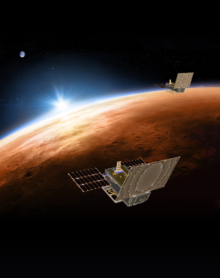 Two Cubesats called Mars Cube One, or MarCO will fly on their own path to Mars behind InSight.
