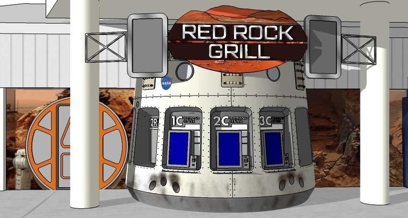 Red Rock Grill replaces G-Force Grill, located next to Journey to Mars.