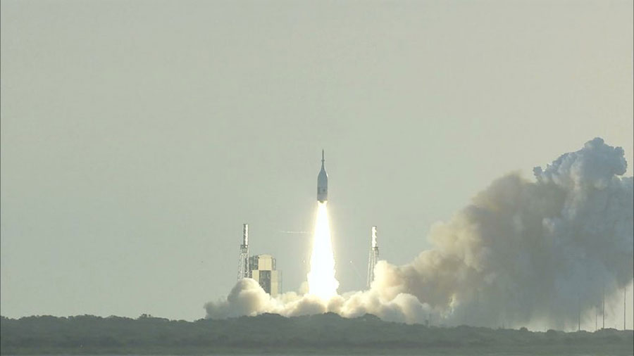 NASA successfully demonstrated the Orion spacecraft’s launch abort system can outrun a speeding rocket and pull astronauts to safety during an emergency during launch.