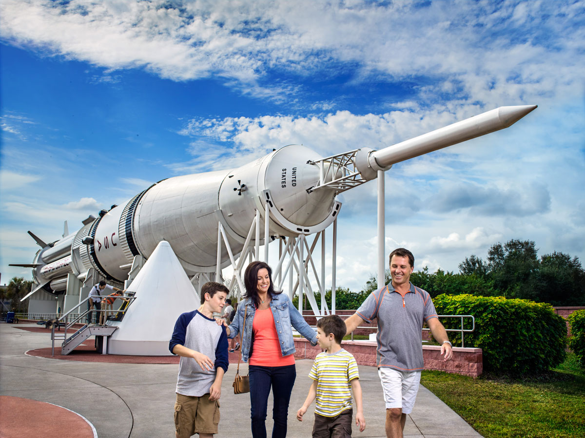 Walk among giants in the Rocket Garden, an experience for all ages at Kennedy Space Center Visitor Complex.