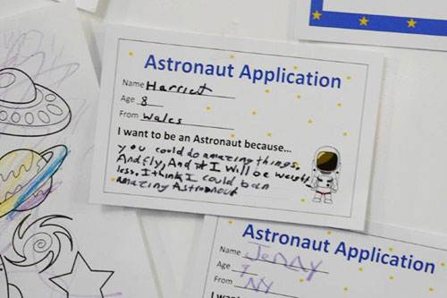Astronaut Application written by a future explorer