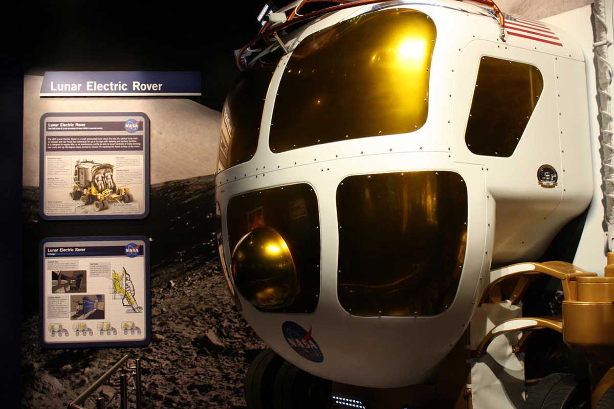 Experience the Lunar Electric Rover in Journey to Mars.