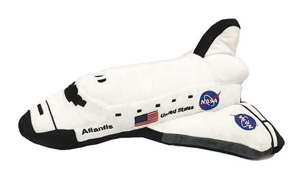 Space shuttle Atlantis orbiter plush available at the Space Shop