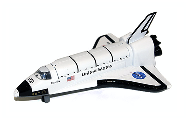 Space shuttle Atlantis pull back toy available at the Space Shop