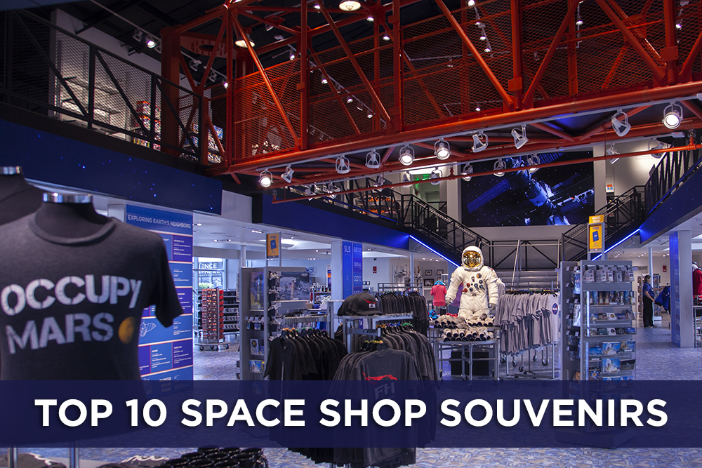 The top 10 most popular space souvenirs at the Space Shop at the Kennedy Space Center Visitor Complex